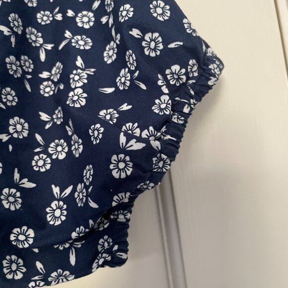 J Crew Lace Detail Midi Dress Size 2 Navy and White - Picture 5 of 7